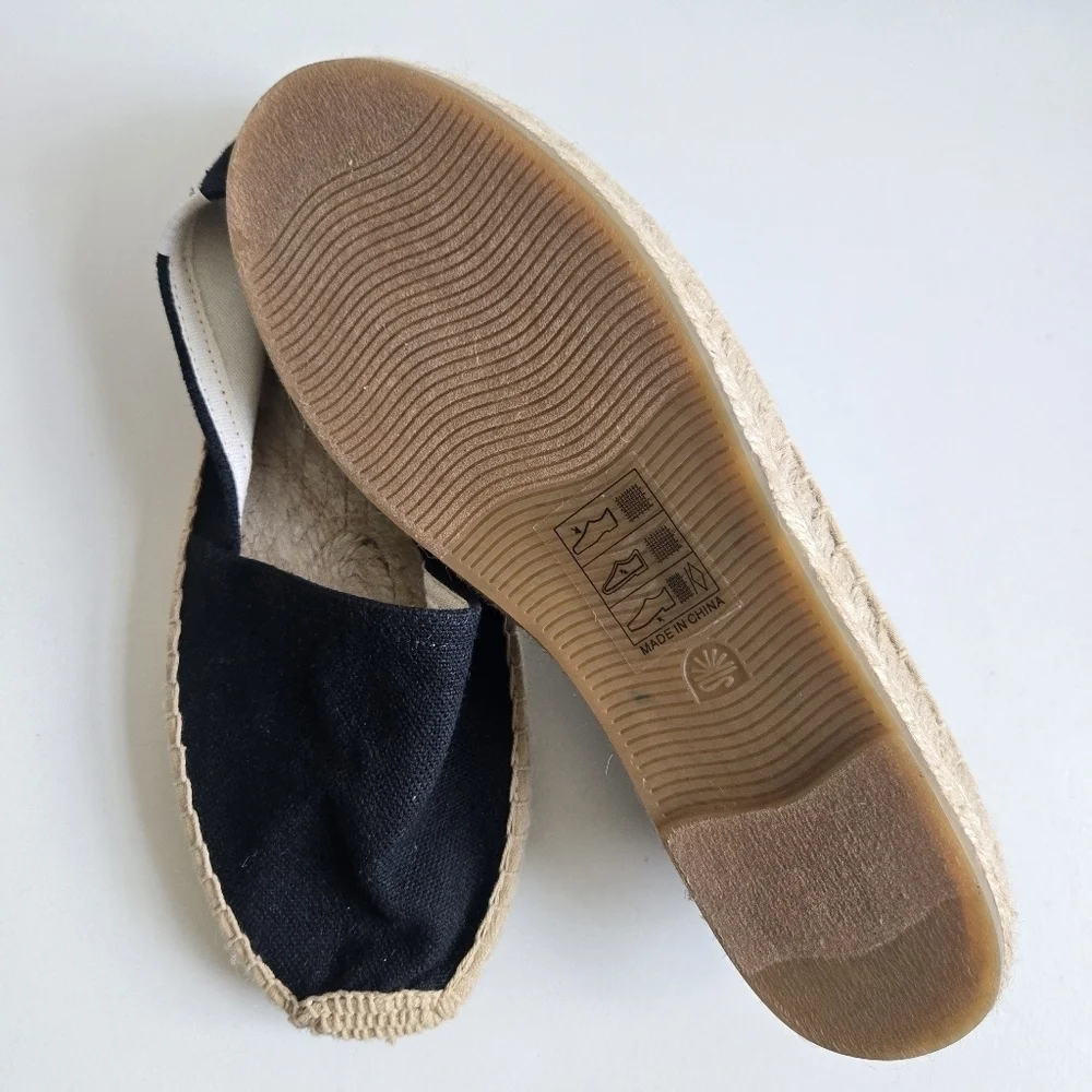 New Soludos Womens Original Dali Noche Black Espadrilles Size 8 US/38.5 EU